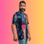 Electric Vibes Abstract Festival T-Shirt for EDM Enthusiasts